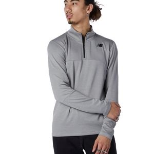 New Balance Fortitech quarter zip mens Heather gray top